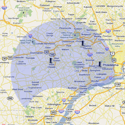 Our Service Area Map